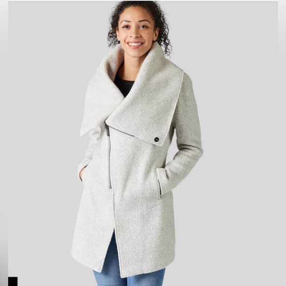 Smartwool Jackets & Blazers - Smartwool Anchor line Sherpa coat ASH merino wool asymmetrical huge collar NEW M